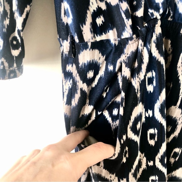 Abbeline navy blue geometric tie dye print romper size XL - Picture 4 of 8